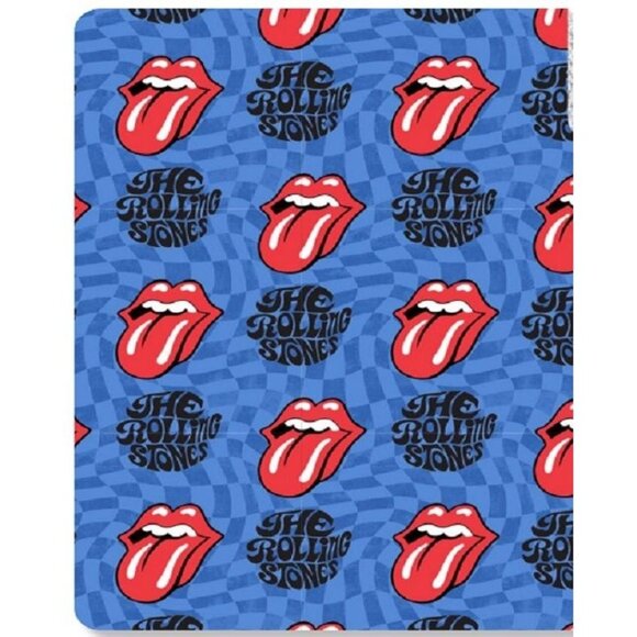 Rolling Stones Other - New Blue The Rolling Stones Plush Fleece Gift Throw Blanket Red Lips Tongue Logo